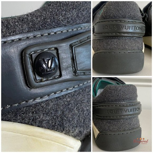 Authentic Louis Vuitton Gray Damier Graphite Elliptic Men's Sneakers Size 11 - Picture 7 of 13
